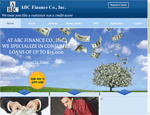 Tablet Screenshot of abcfinanceonline.com
